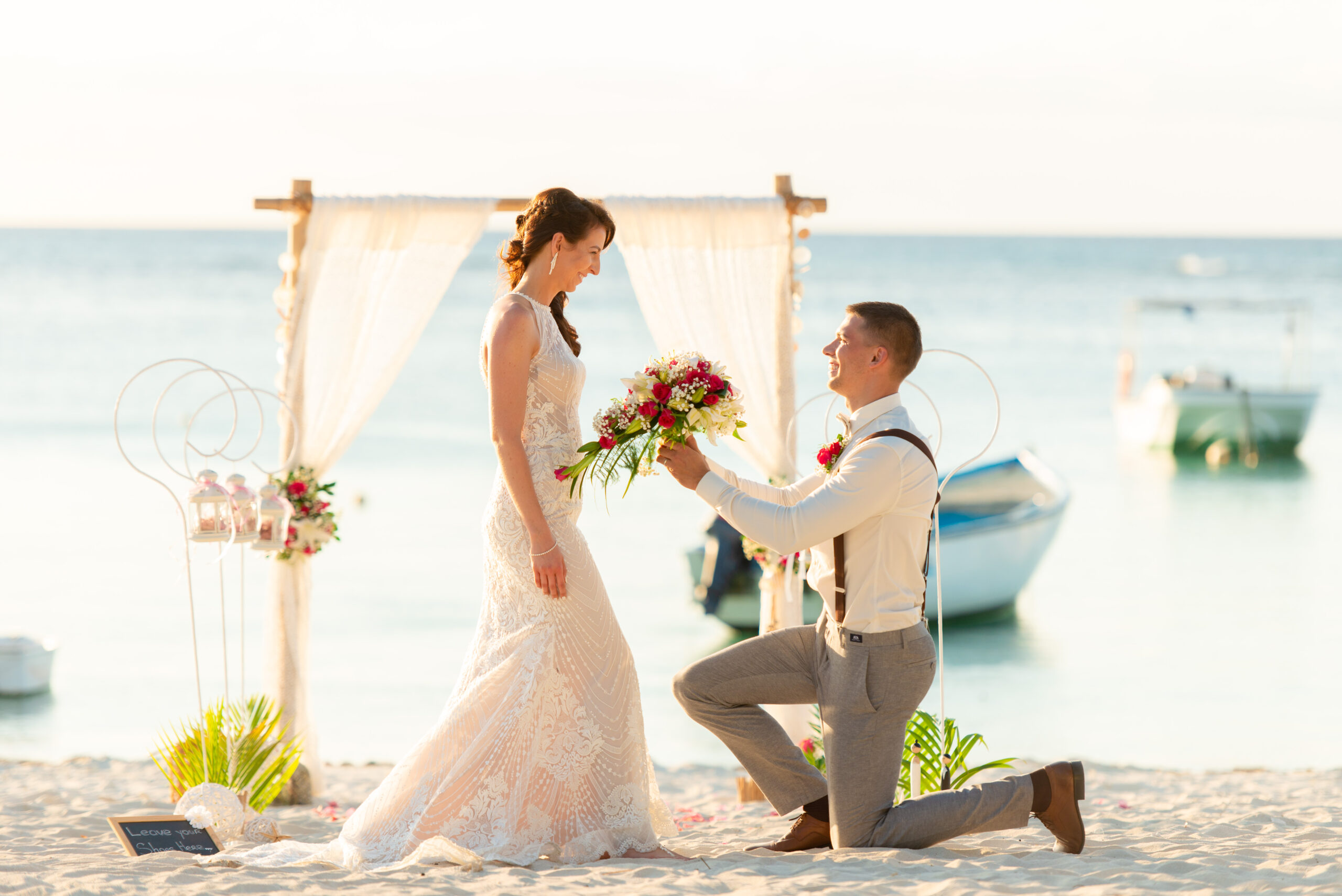 Romantyczna ceremonia na plaży na Mauritiusie