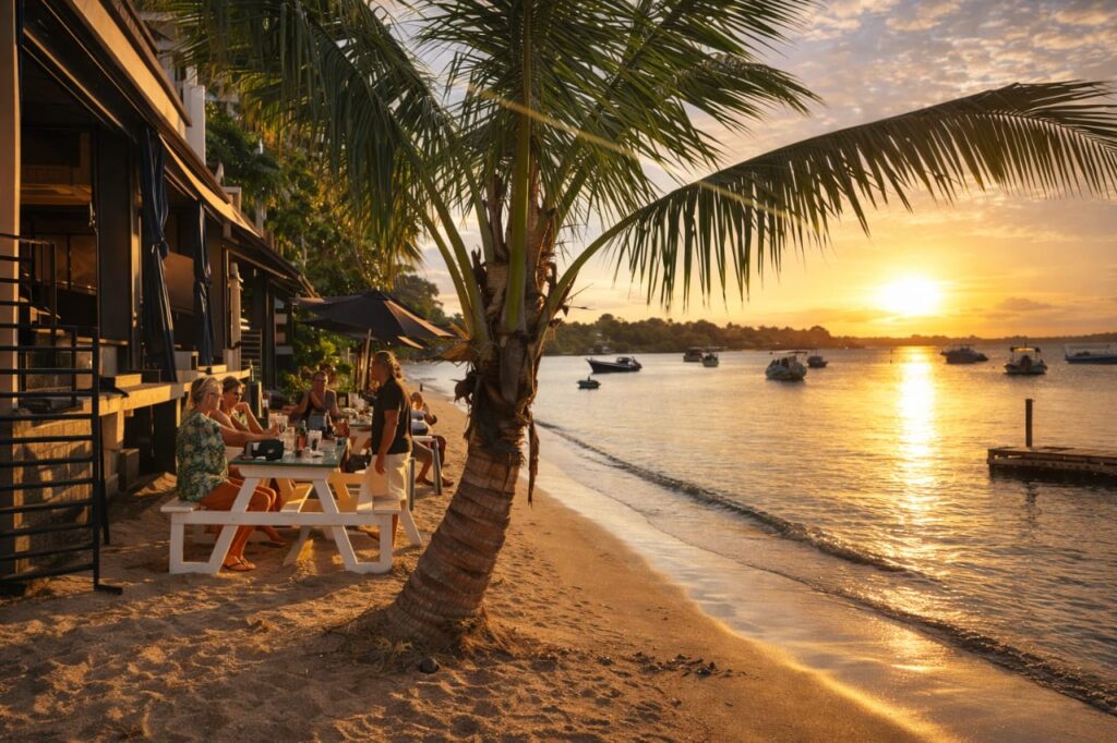 Abendessen im The Beach House in Grand Baie