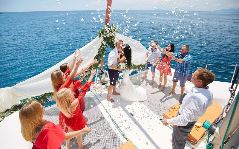mariage sur un bateau